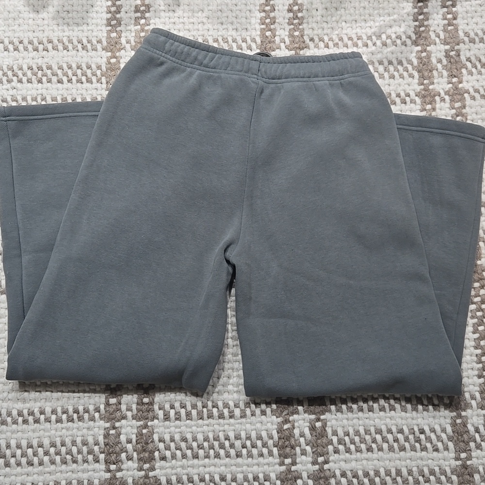 BuffBunny Straight Leg Plush Fleece Sweatpants in Sage Green - Picture 4 of 4